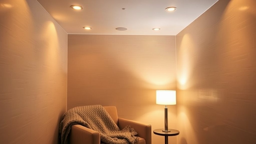 adjustable lighting enhances ambiance