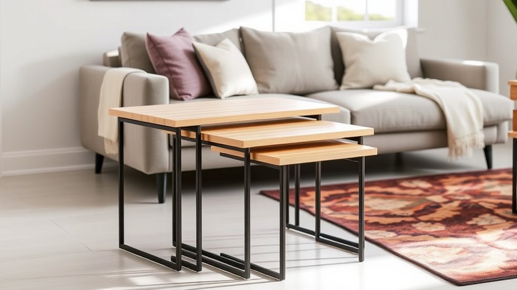 adjustable space saving tables