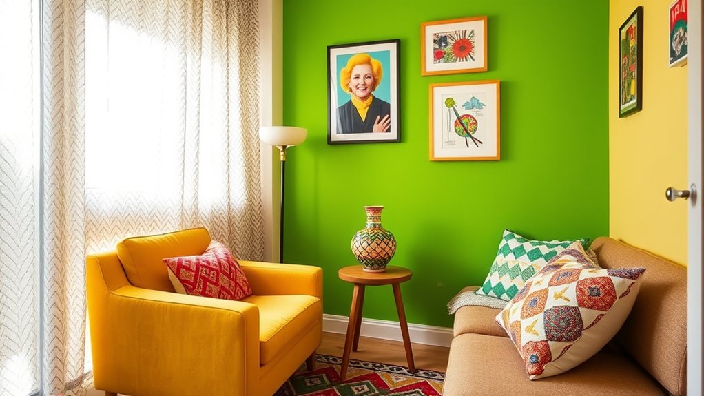 bold accents in small apartments