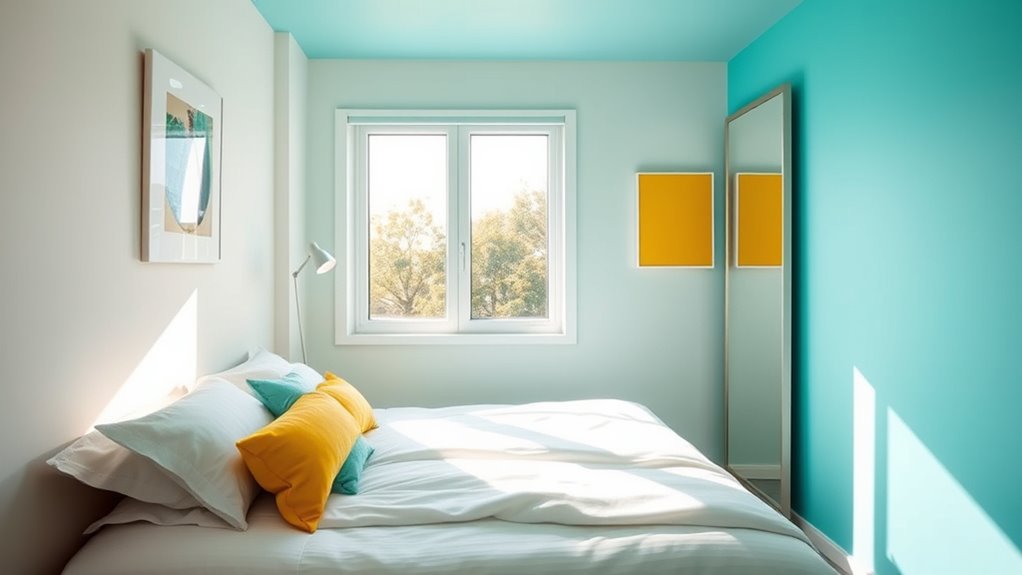 bright accents create spaciousness