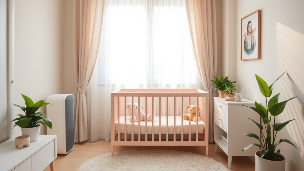 bright airy nursery space