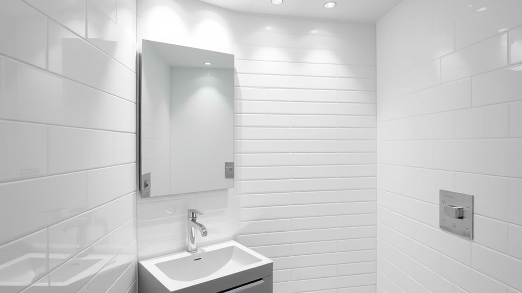 brighten windowless bathrooms effectively