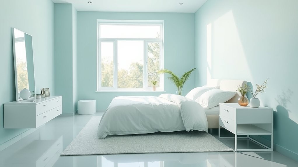 calming blue green palette