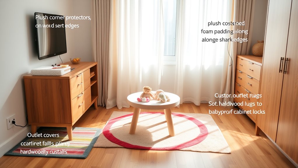 childproofing furniture and outlets