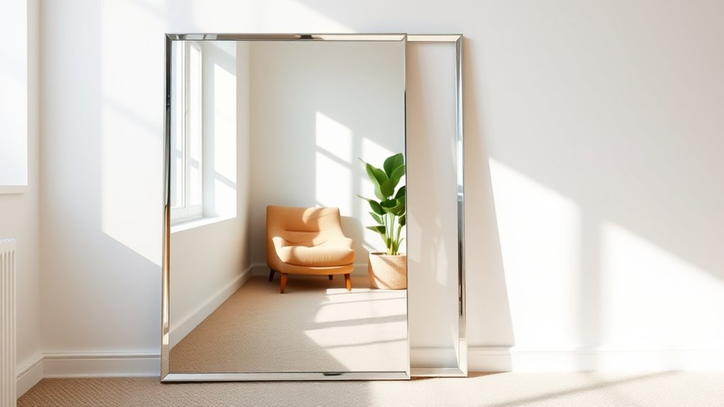 choose appropriately sized mirrors