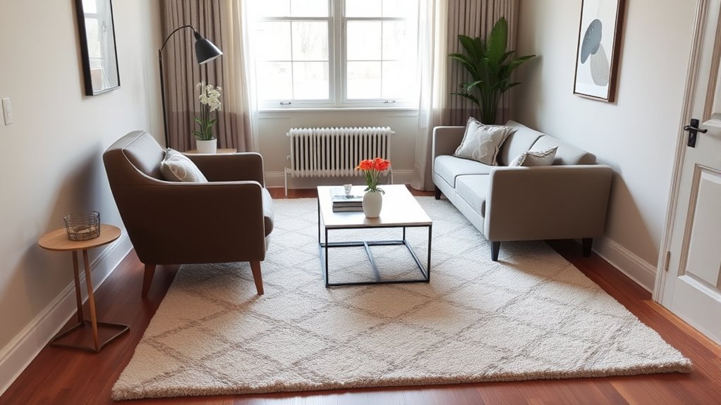 choose rug size carefully