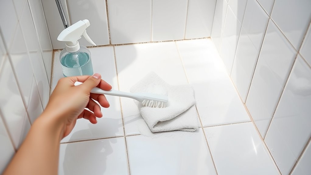 clean grout and tile regularly