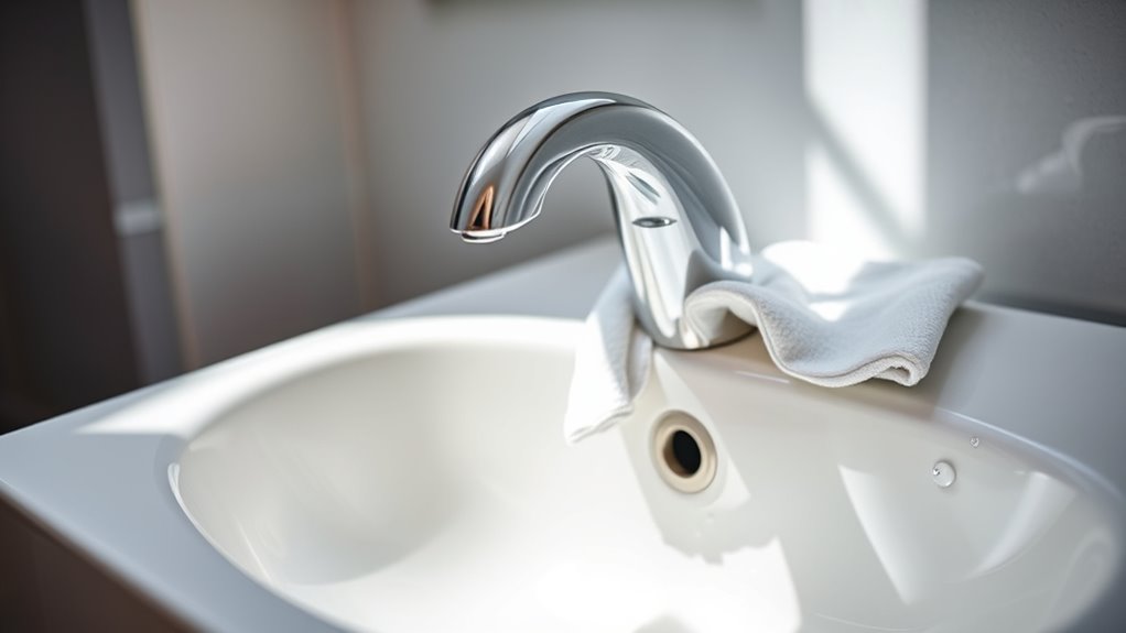 clean sink and faucet regularly