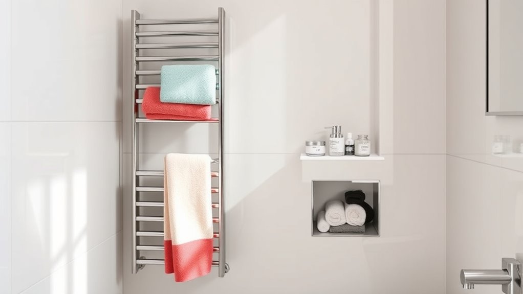 compact bathroom towel storage