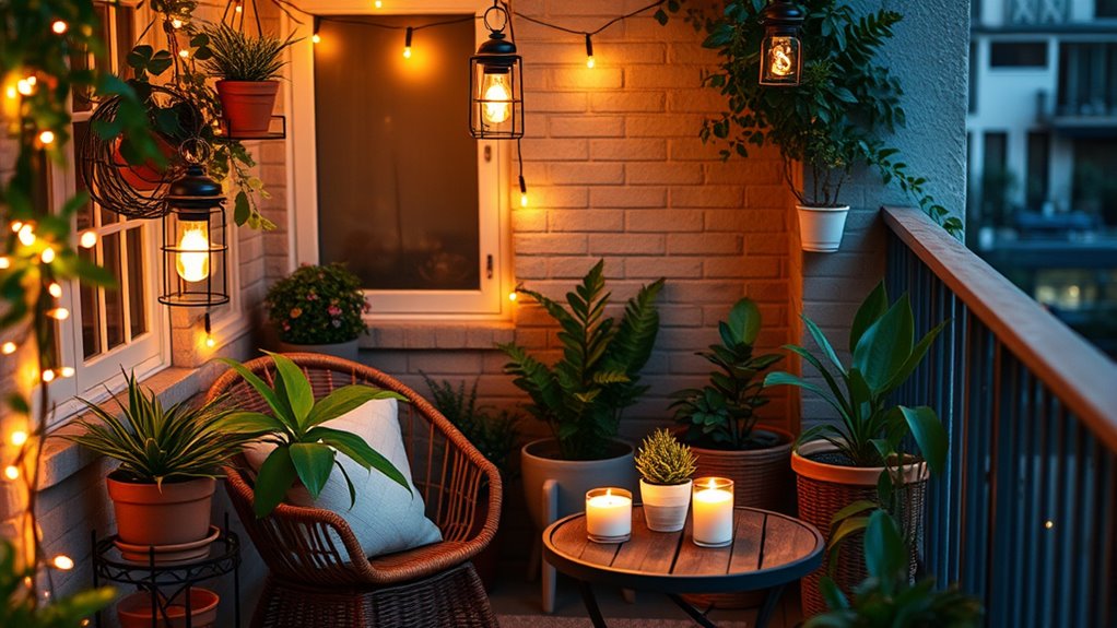 create cozy outdoor atmosphere