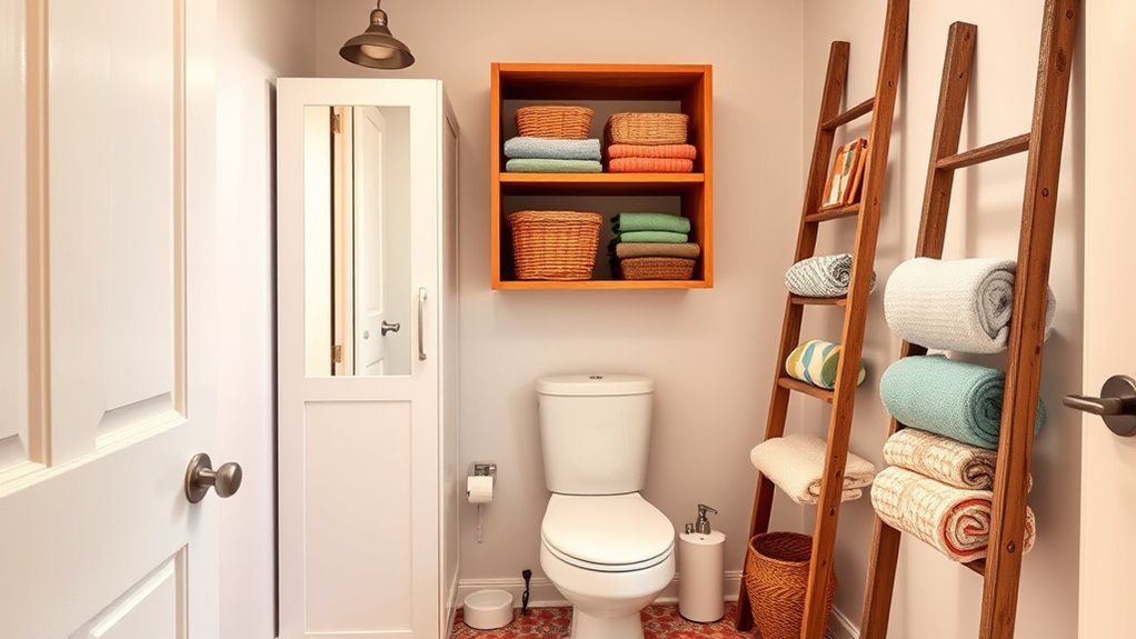 creative small bathroom storage