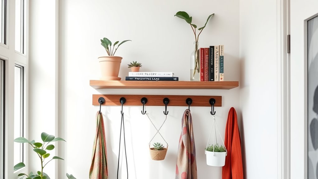 custom shelves and hooks