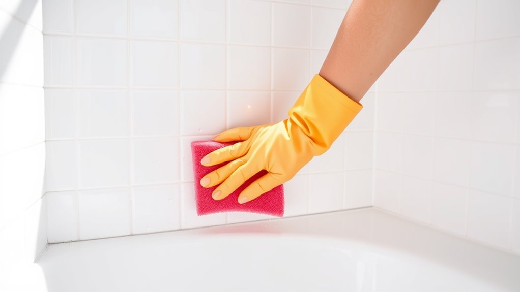 deep clean shower grout