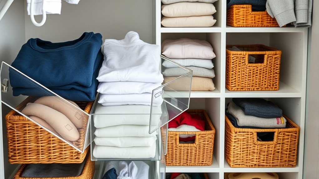 drawer organization with baskets