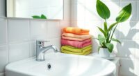 efficient small bathroom cleaning