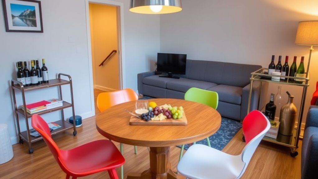 efficient space friendly food setup