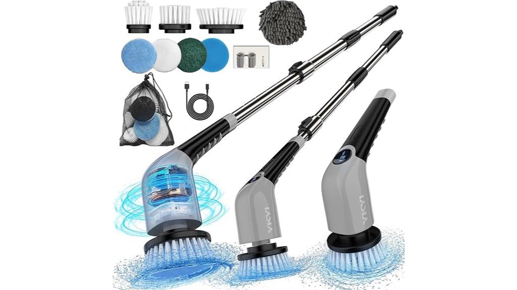 electric scrubber with replaceable heads