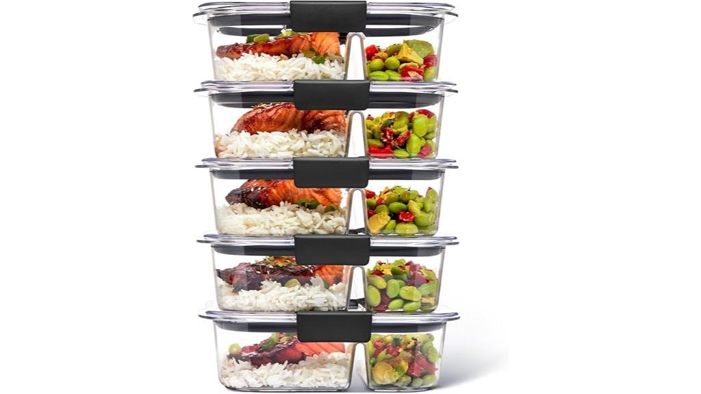 five pack clear food containers