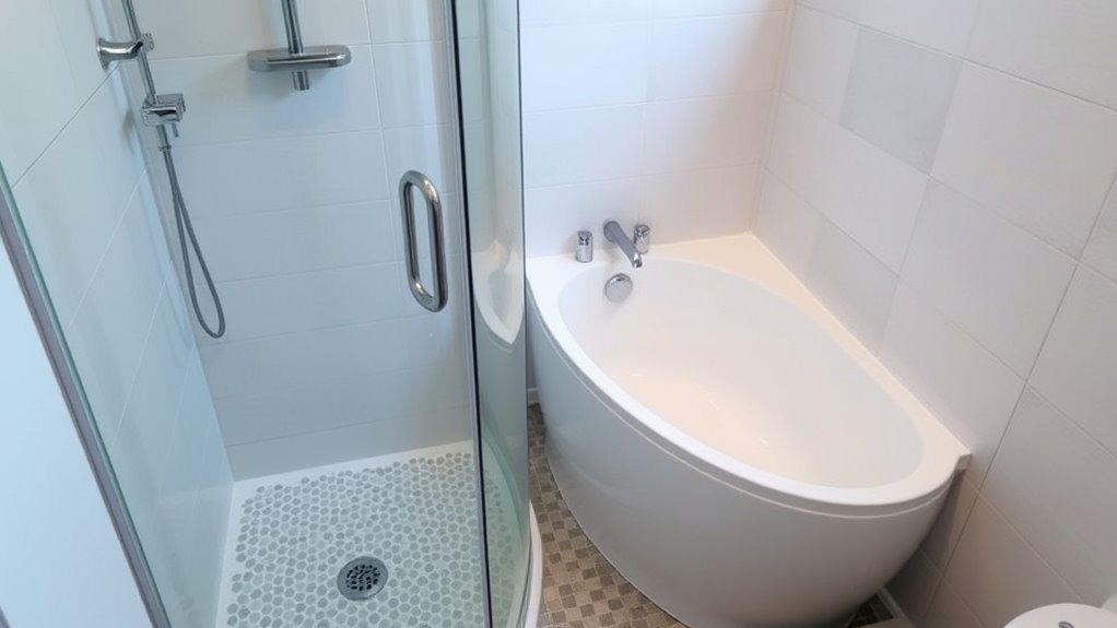 flexible small bathroom layouts