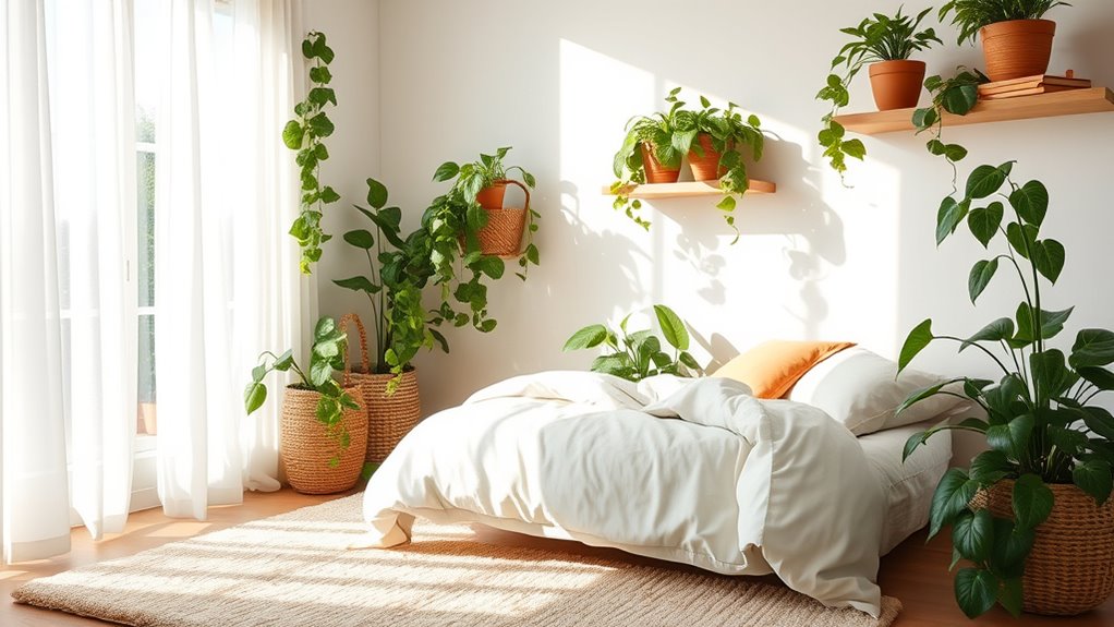 greenery enhances cozy ambiance