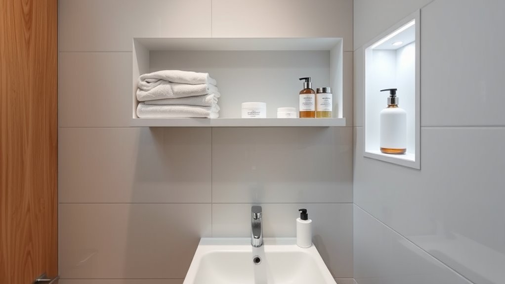 hidden customizable bathroom storage