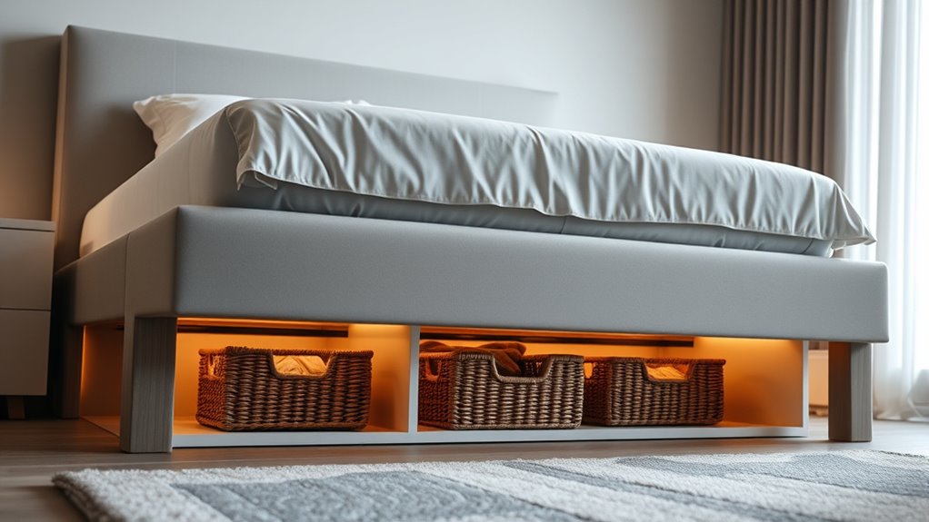 hidden integrated storage compartments