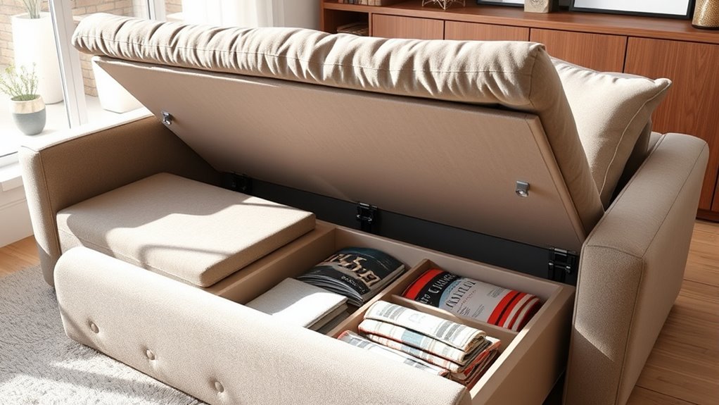 hidden storage enhances space