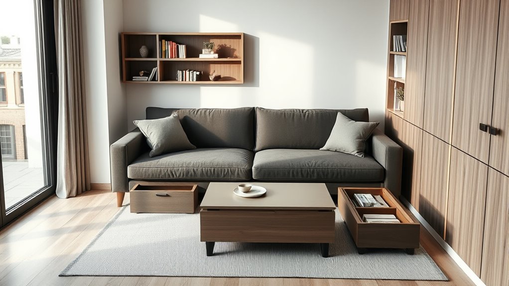 hidden storage solutions seamlessly integrated