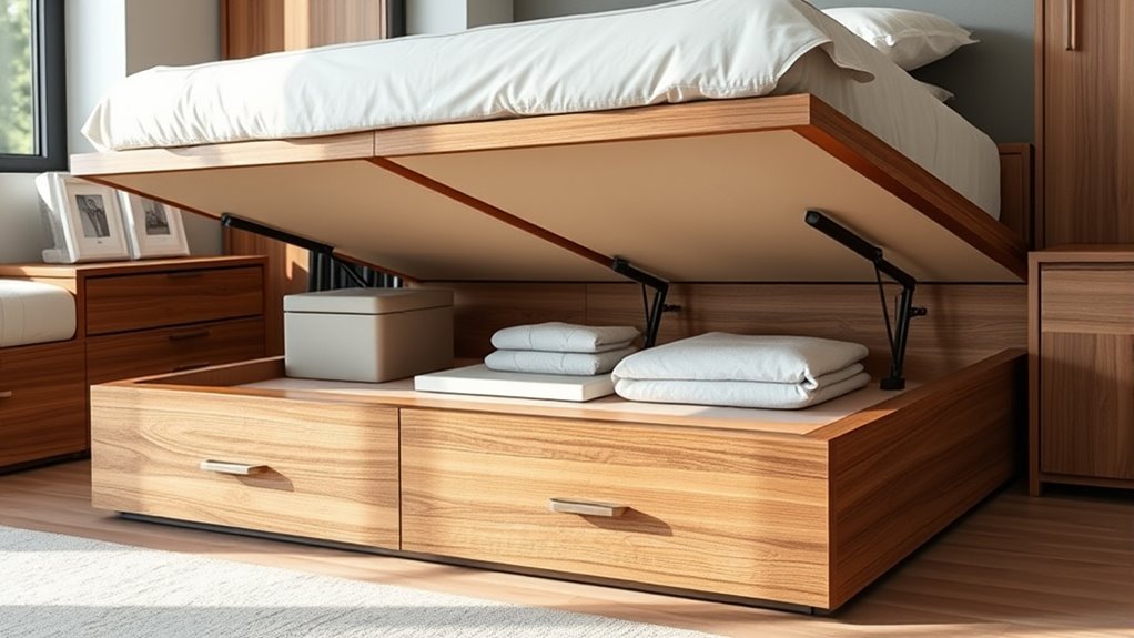 hidden under bed storage compartments