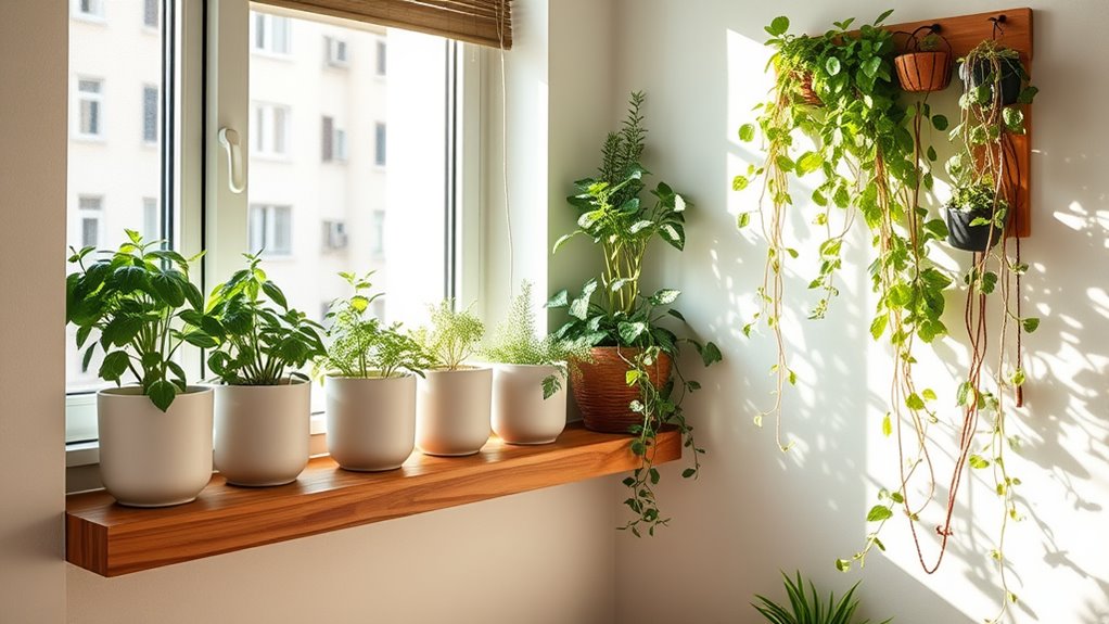 indoor herb garden setup