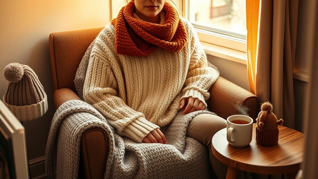 layered clothing for warmth