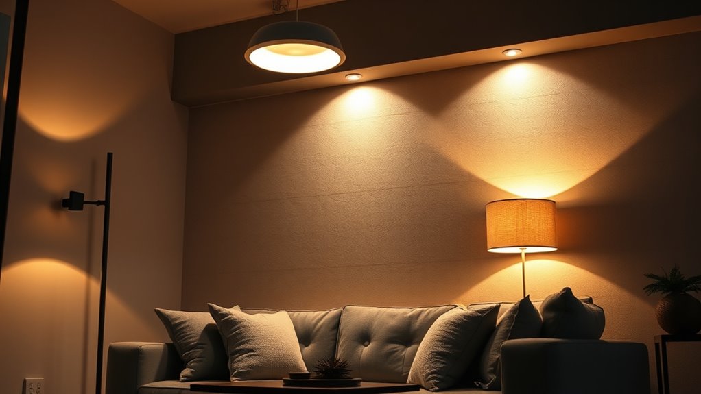 layered lighting enhances brightness