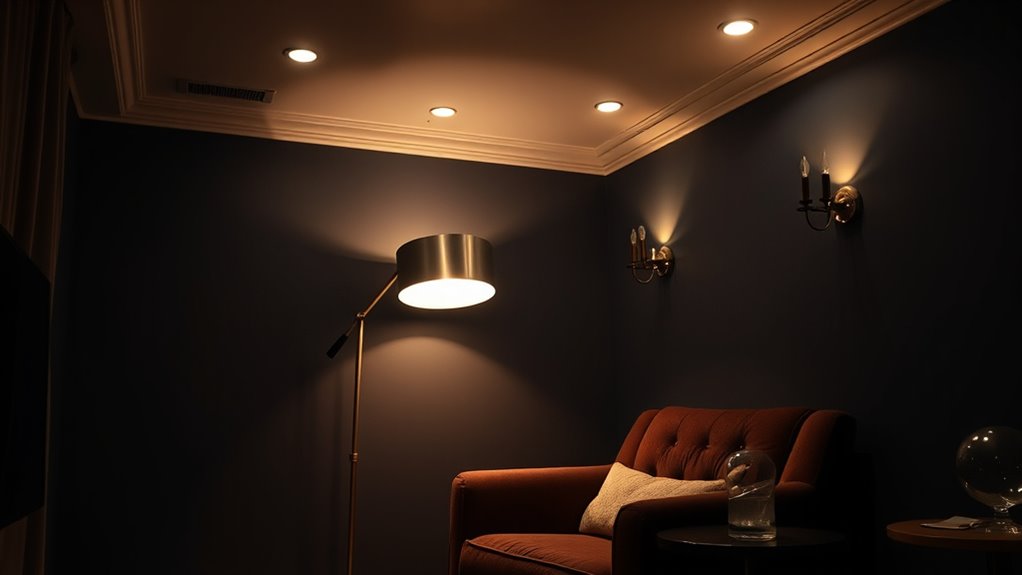 layered lighting enhances small rooms