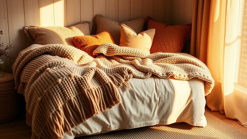 layered soft bedding textures