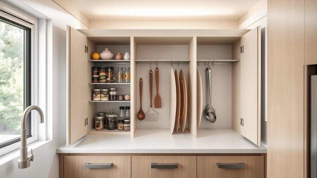 maximize cabinet storage space