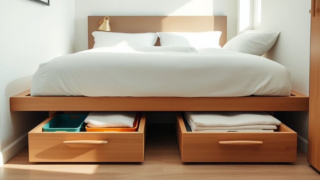 maximize small bedroom storage