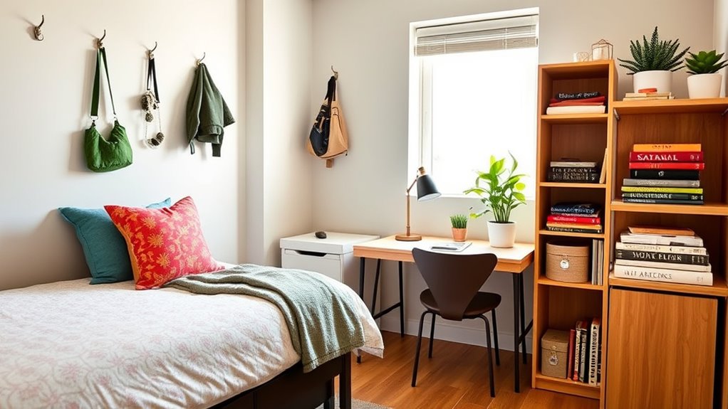 maximize small bedroom storage