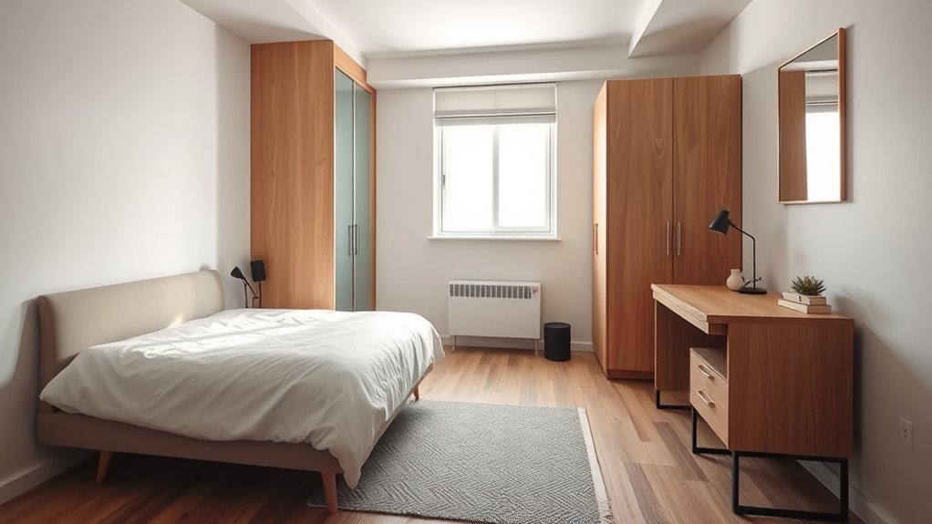 maximize space with bed placement