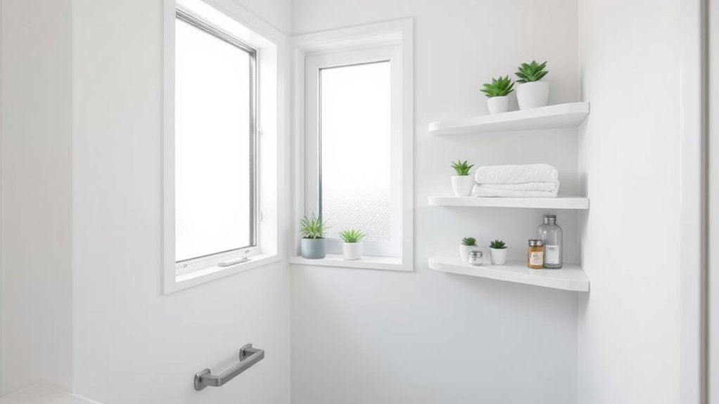 maximize space with corner shelves