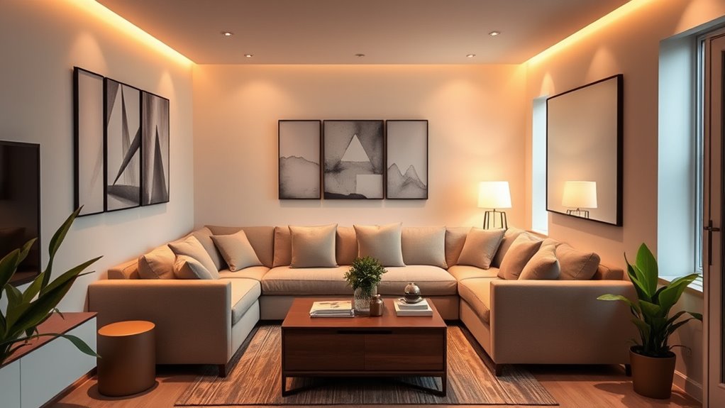 maximize space with cozy arrangements