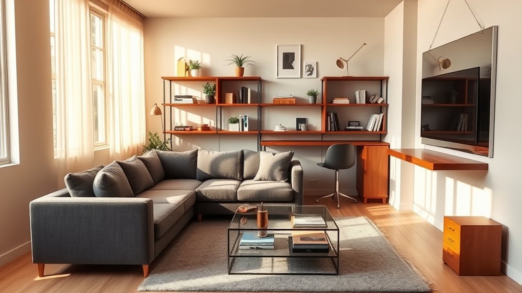 maximize space with multi functional furniture