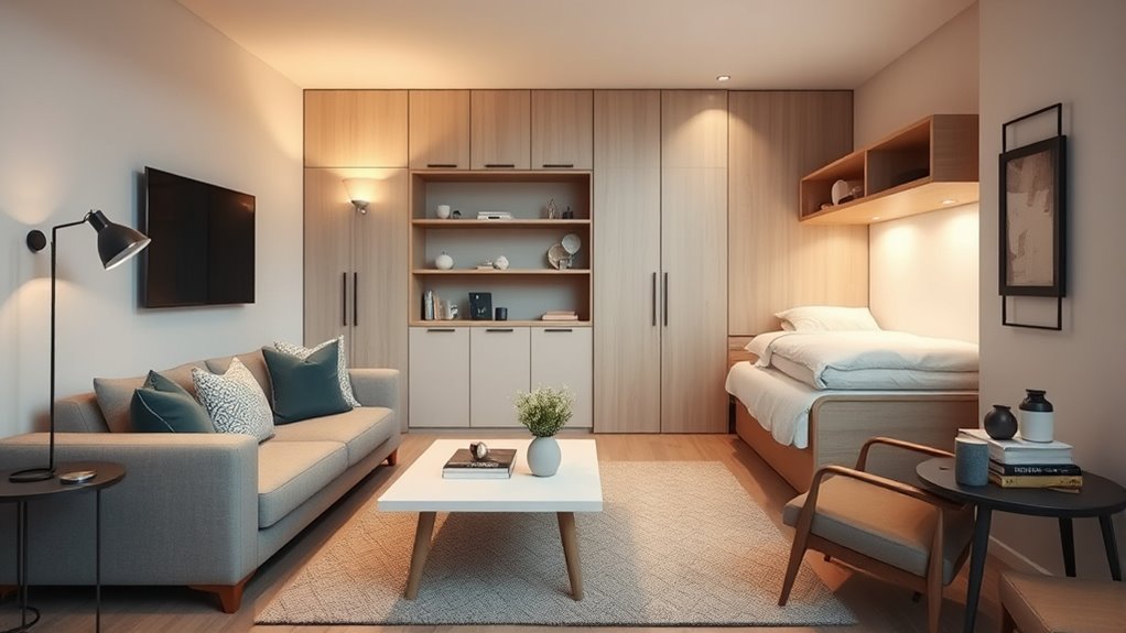 maximize space with multifunctional furniture