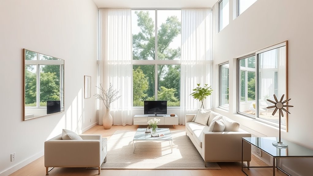 maximize sunlight with unobstructed windows