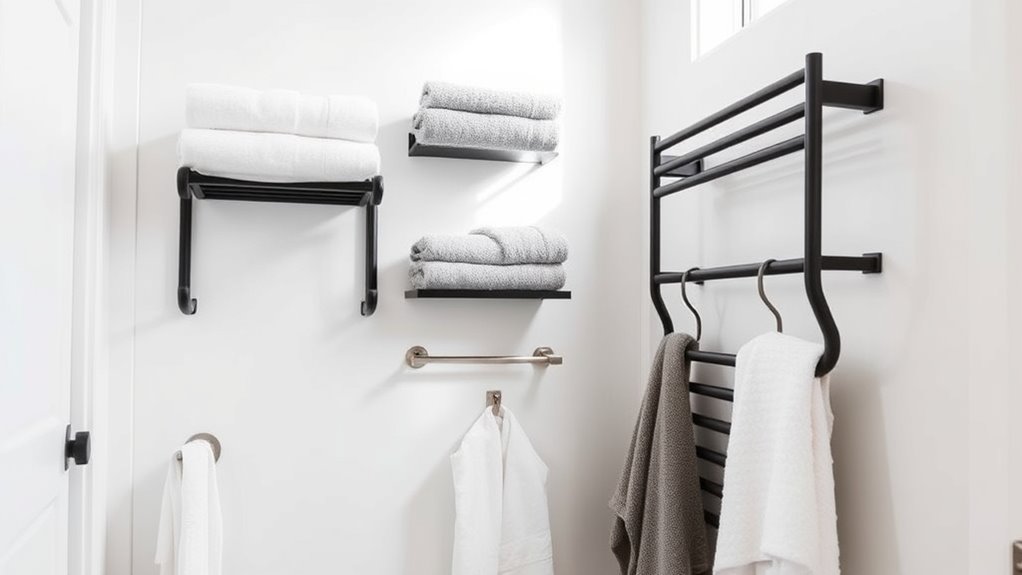 maximize vertical towel storage