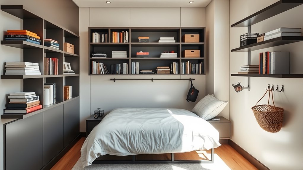 maximize wall mounted storage