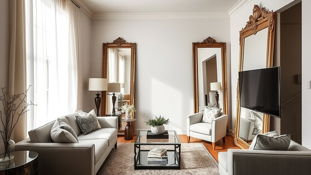 mirror reflections increase perceived space