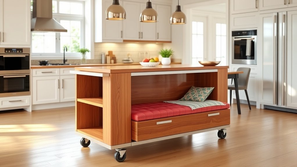 mobile kitchen island seating