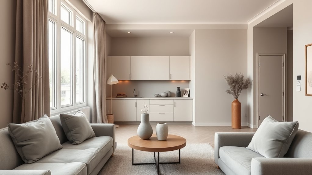 monochromatic space enhances depth