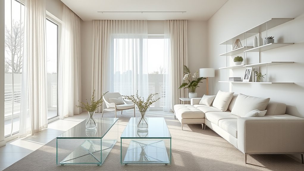 open airy glass accents