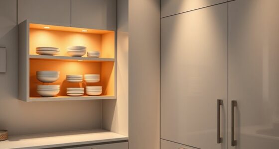 open storage maximizes space